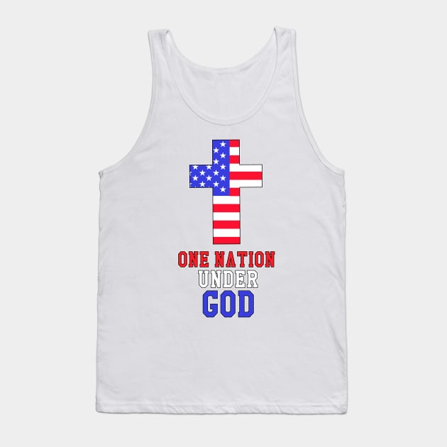 One Nation Under God Tank Top by CalledandChosenApparel